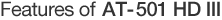 Features of AT-501 HDlll